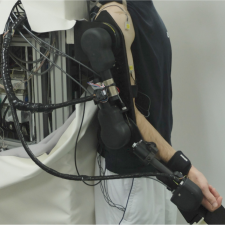 Adaptive Control of Exoskeleton Robots for Periodic Assistive Behaviours Based on EMG Feedback Minimisation